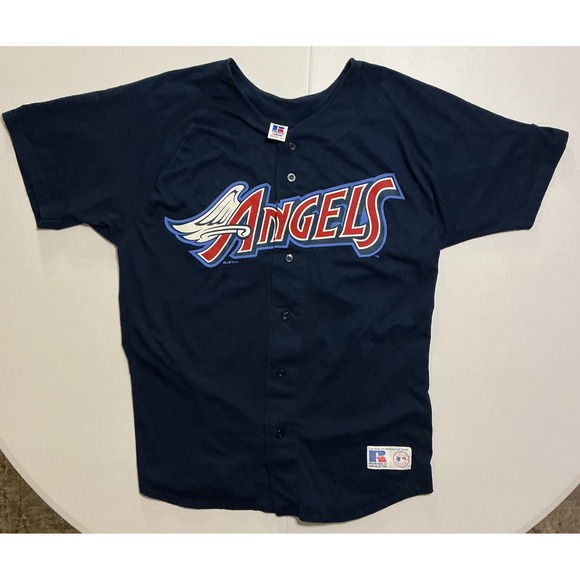 Russell Athletic Other - VTG‎ USA Made 90s Russell Athletic Anaheim Angels Winged Logo Baseball Jersey L